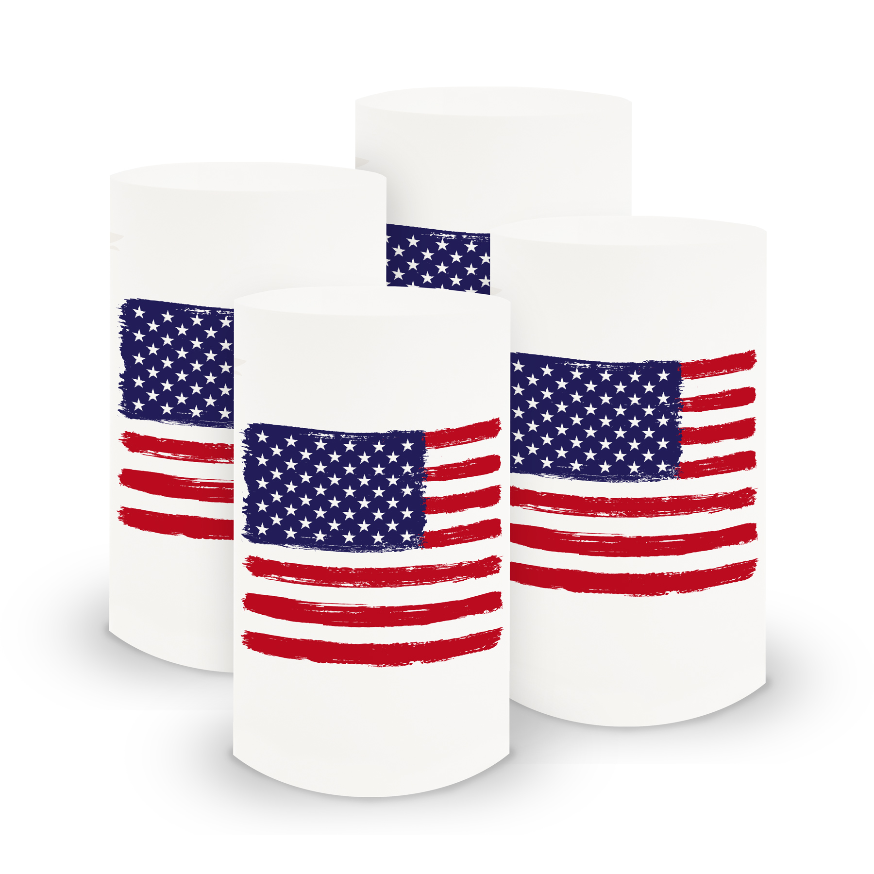 itenga 6x Windlicht + 40x Servietten - USA