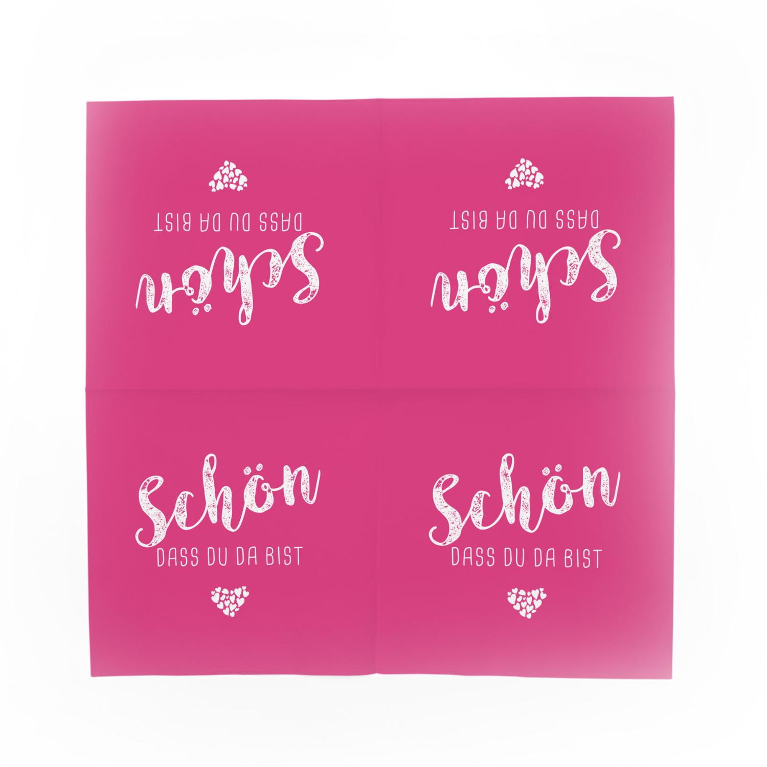itenga 40x Serviette Sch�n dass du da bist (20x hellblau...