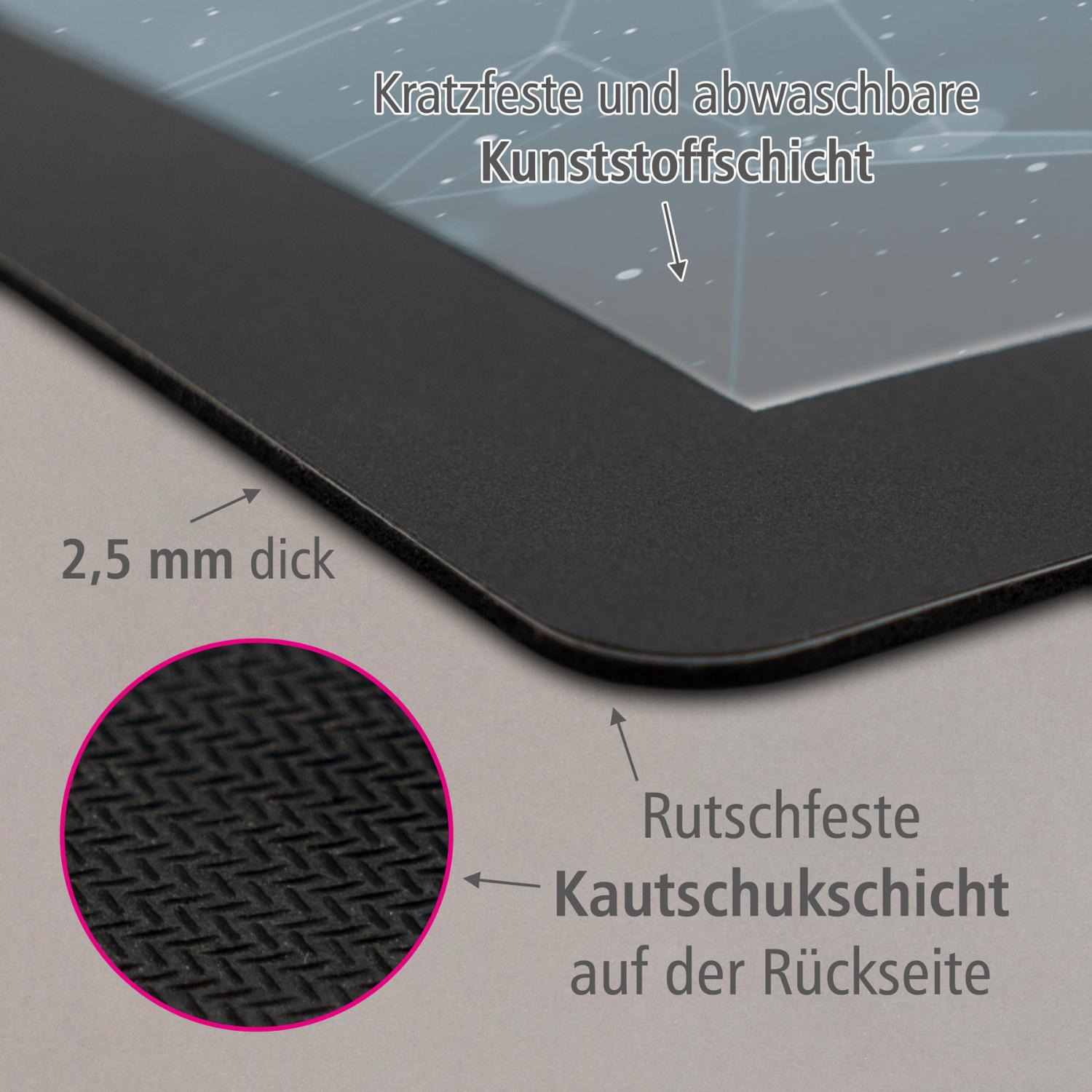 itenga Papierkorb mit Schreibunterlage Motiv HIGHTECH Set