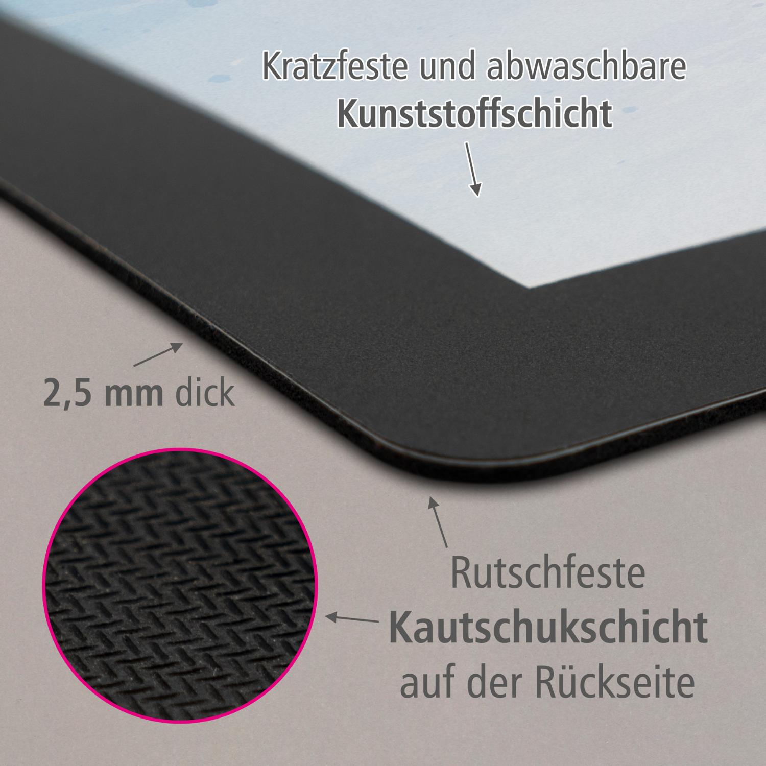 itenga Papierkorb mit Schreibunterlage Motiv REGENBOGEN Set