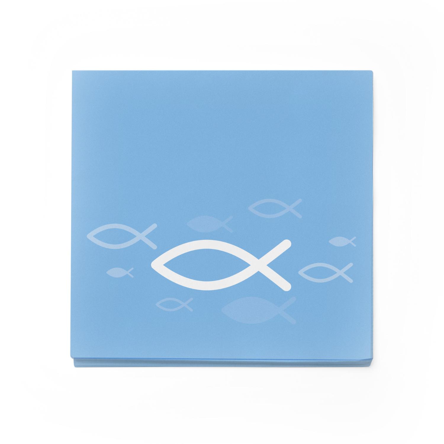 itenga Servietten Fisch HELLBLAU Wei� 30 x 30 cm 3-lagig...