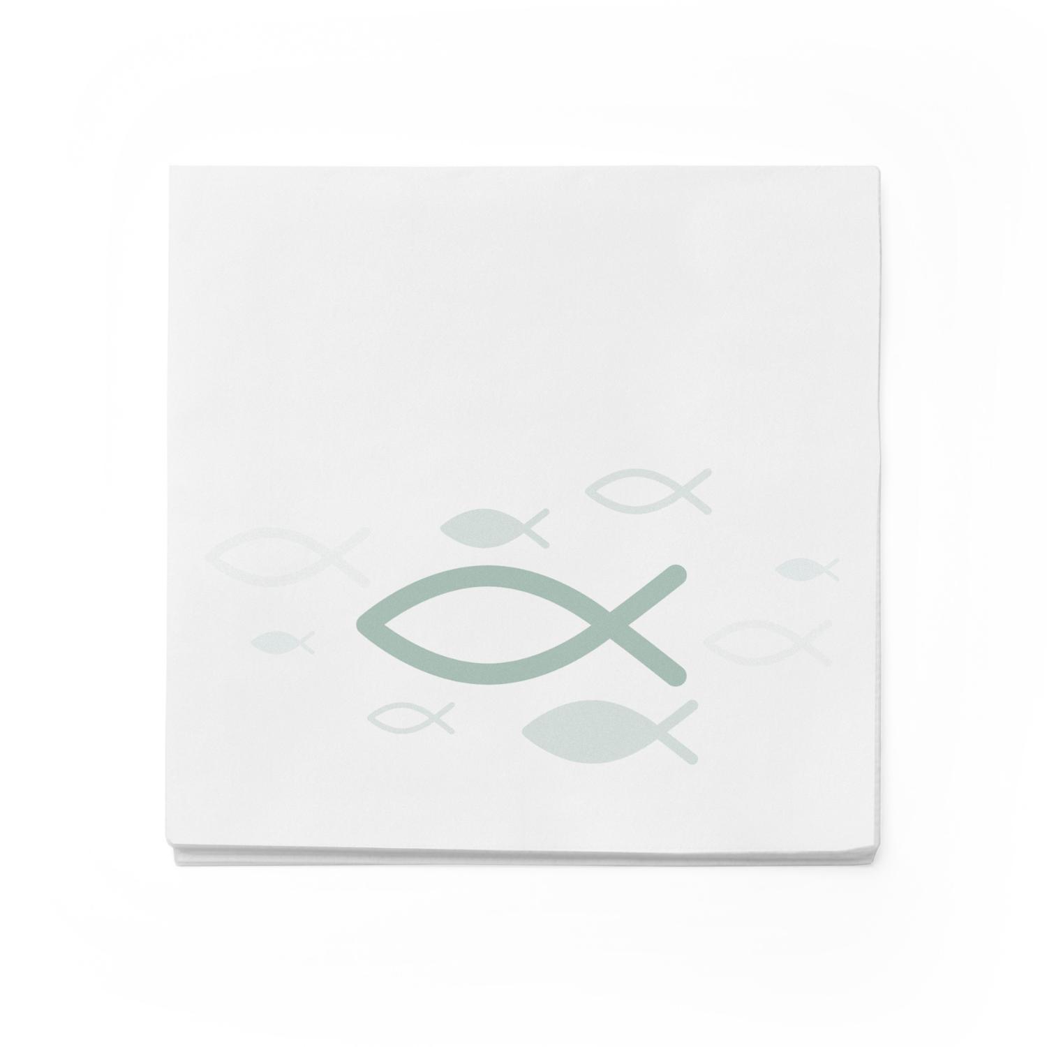 itenga Servietten Fisch WEISS Eukalyptus 30 x 30 cm 3-la...