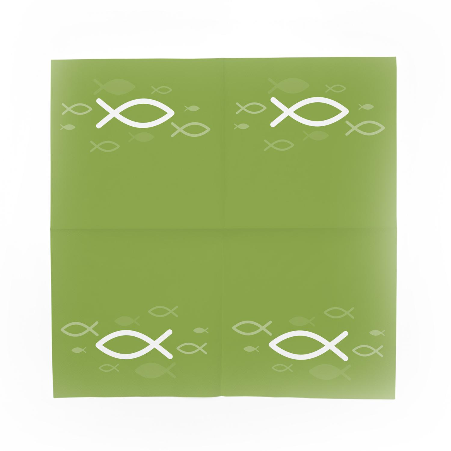 itenga 6x Windlicht + 40x Servietten - Fisch - fr�hlings...