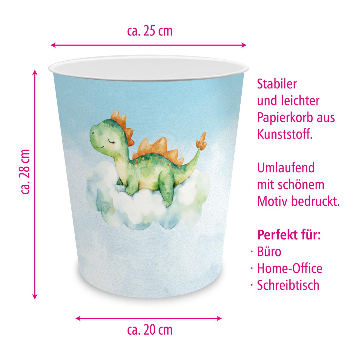 itenga Papierkorb mit Schreibunterlage Motiv DINO Set