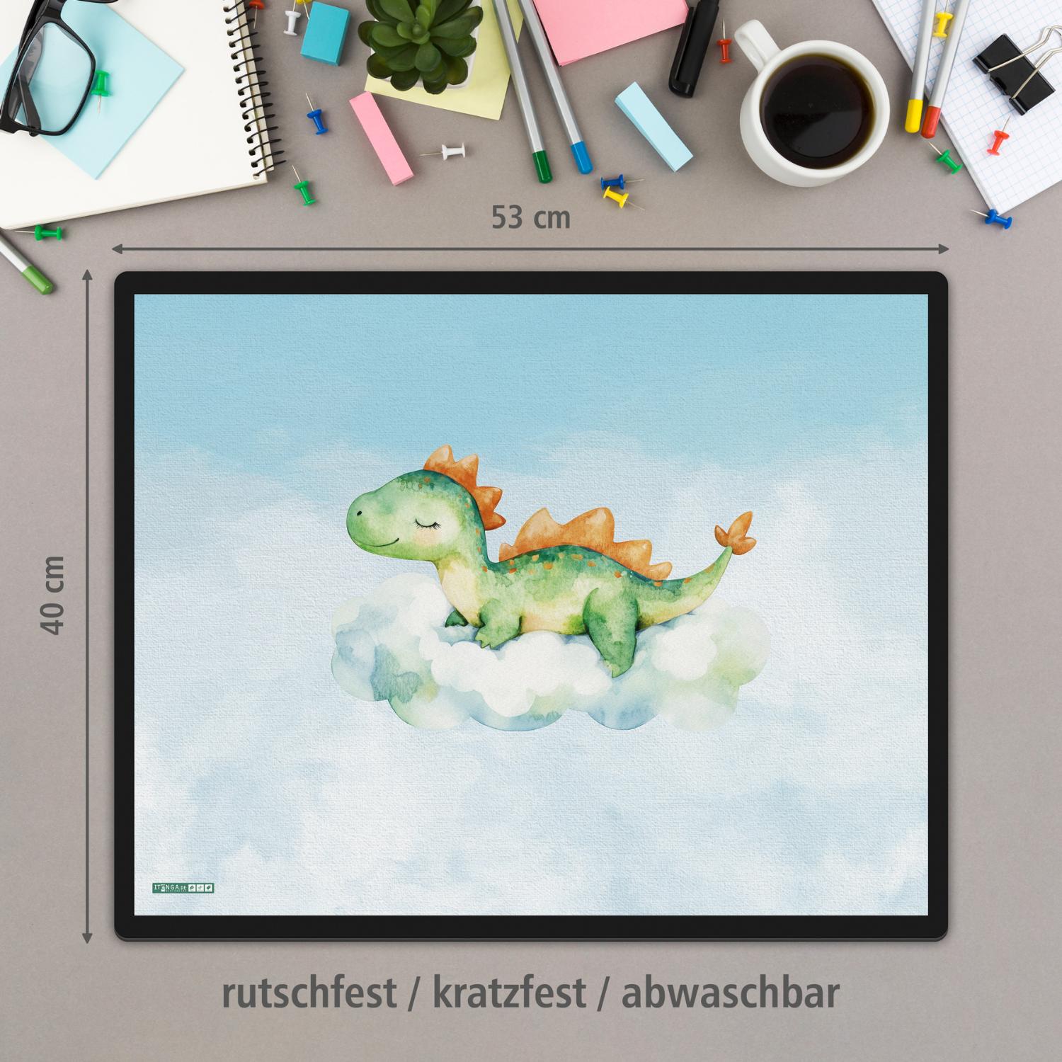 itenga Papierkorb mit Schreibunterlage Motiv DINO Set