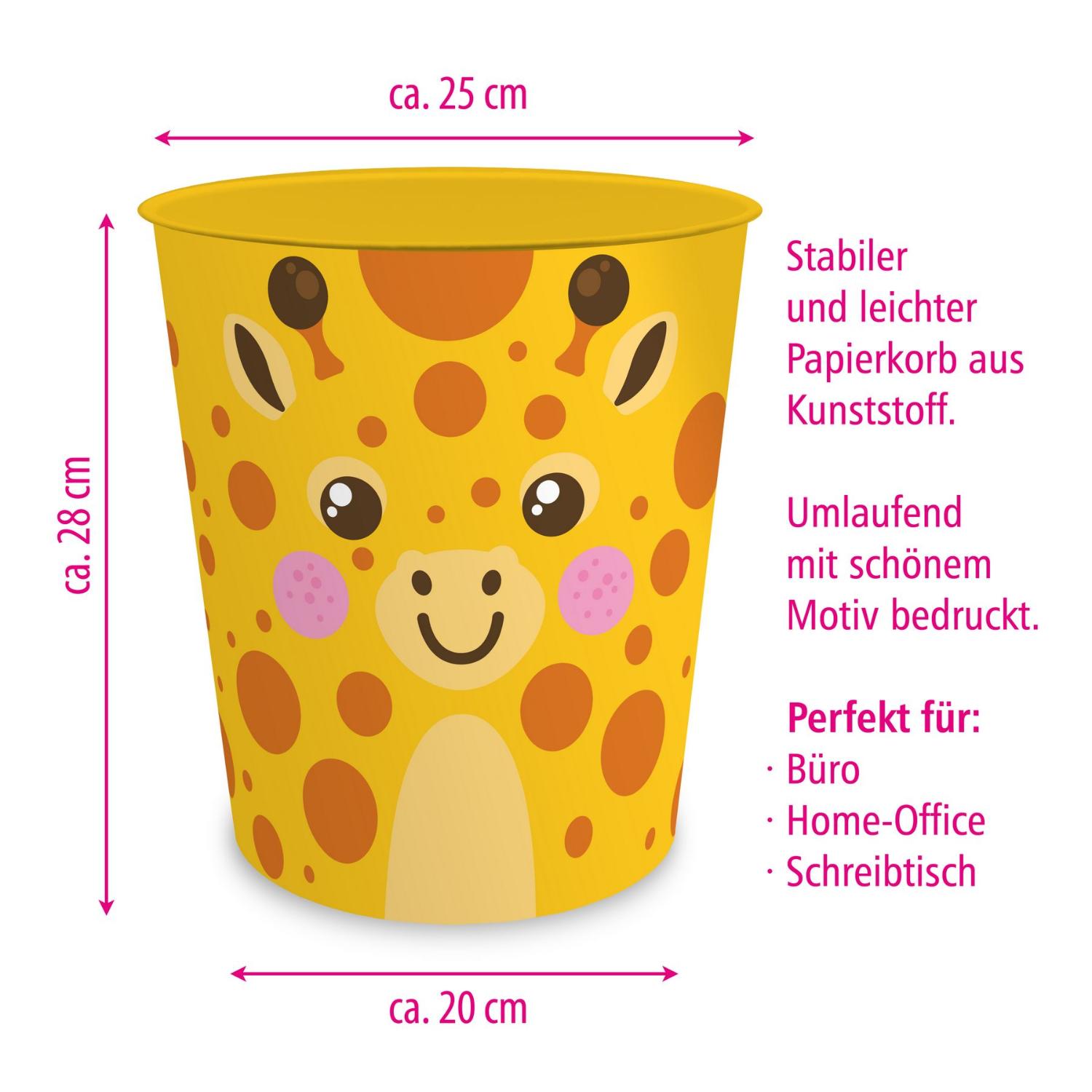 itenga Papierkorb mit Schreibunterlage KAWAII Motiv GIRA...