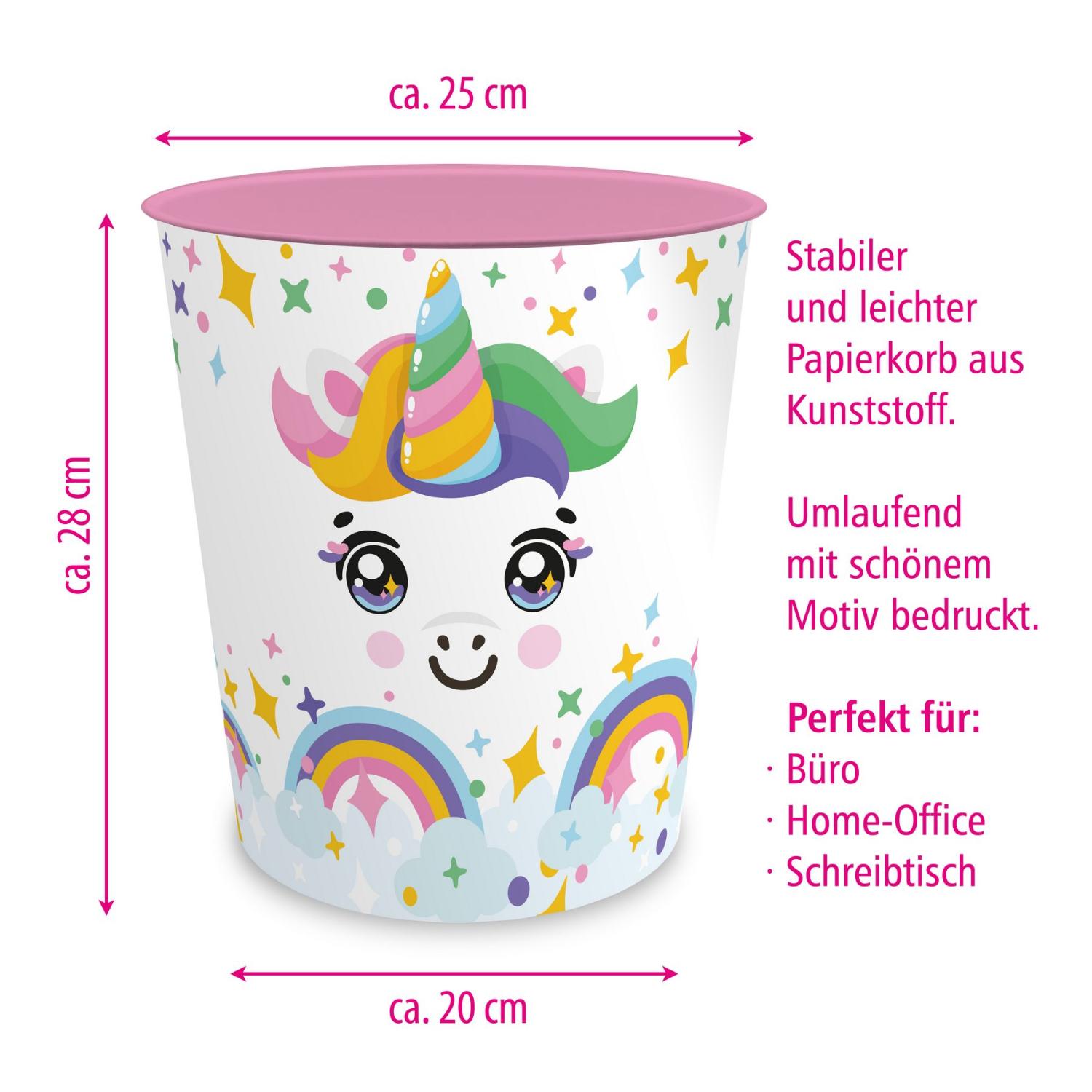 itenga Papierkorb mit Schreibunterlage KAWAII Motiv EINH...