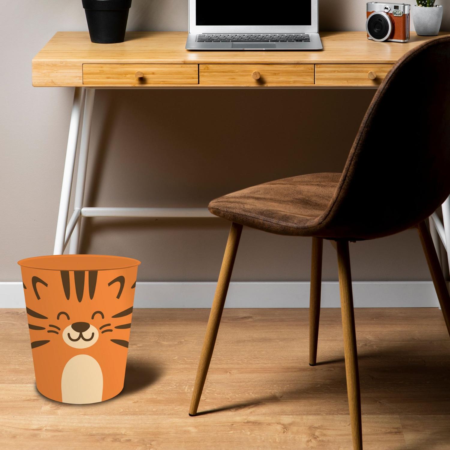 itenga Papierkorb mit Schreibunterlage KAWAII Motiv TIGE...