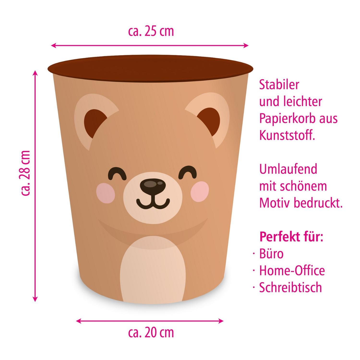 itenga Papierkorb mit Schreibunterlage KAWAII Motiv B�R Set