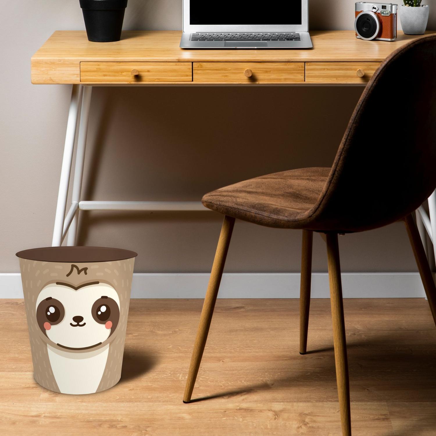 itenga Papierkorb mit Schreibunterlage KAWAII Motiv FAUL...
