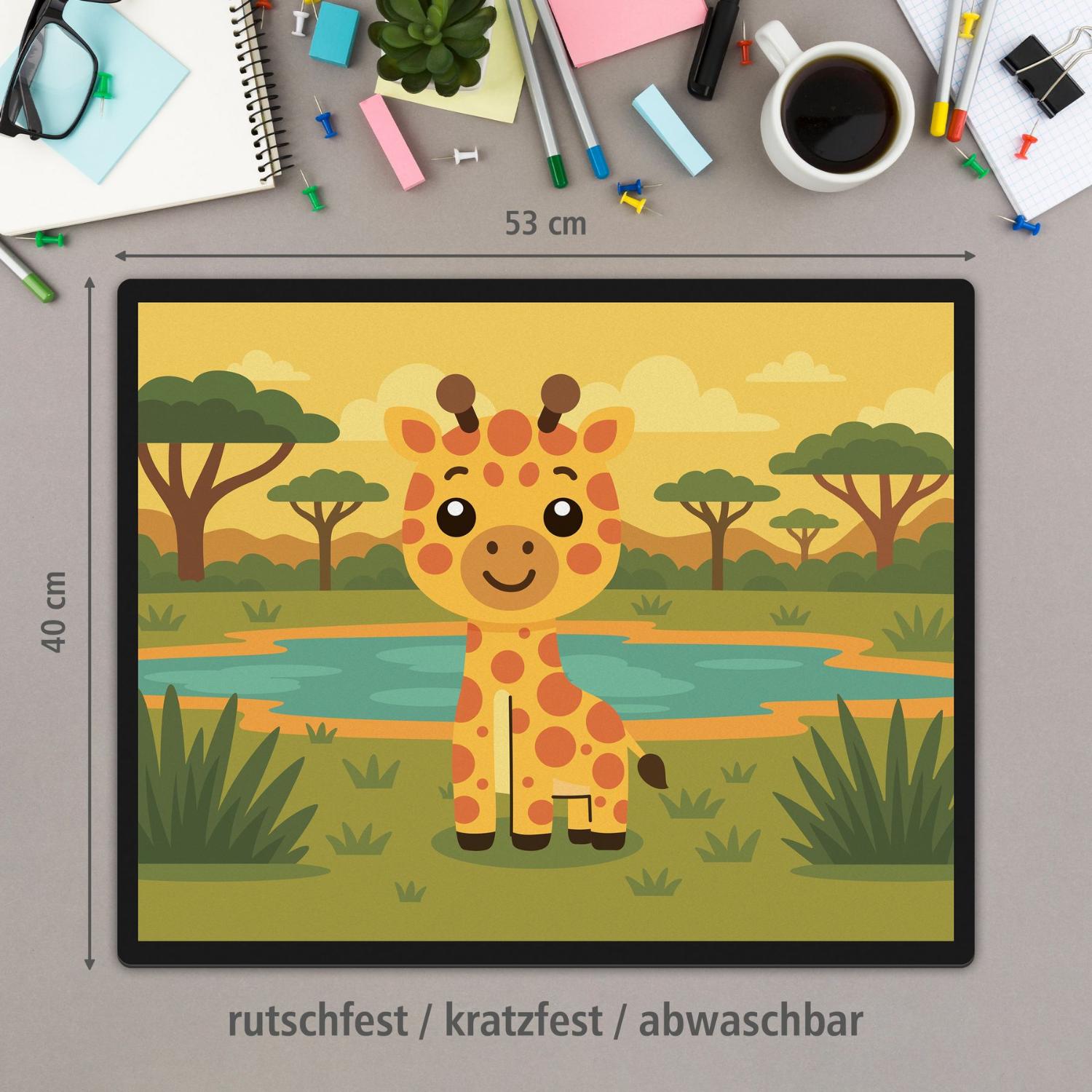 itenga Papierkorb mit Schreibunterlage KAWAII Motiv GIRA...
