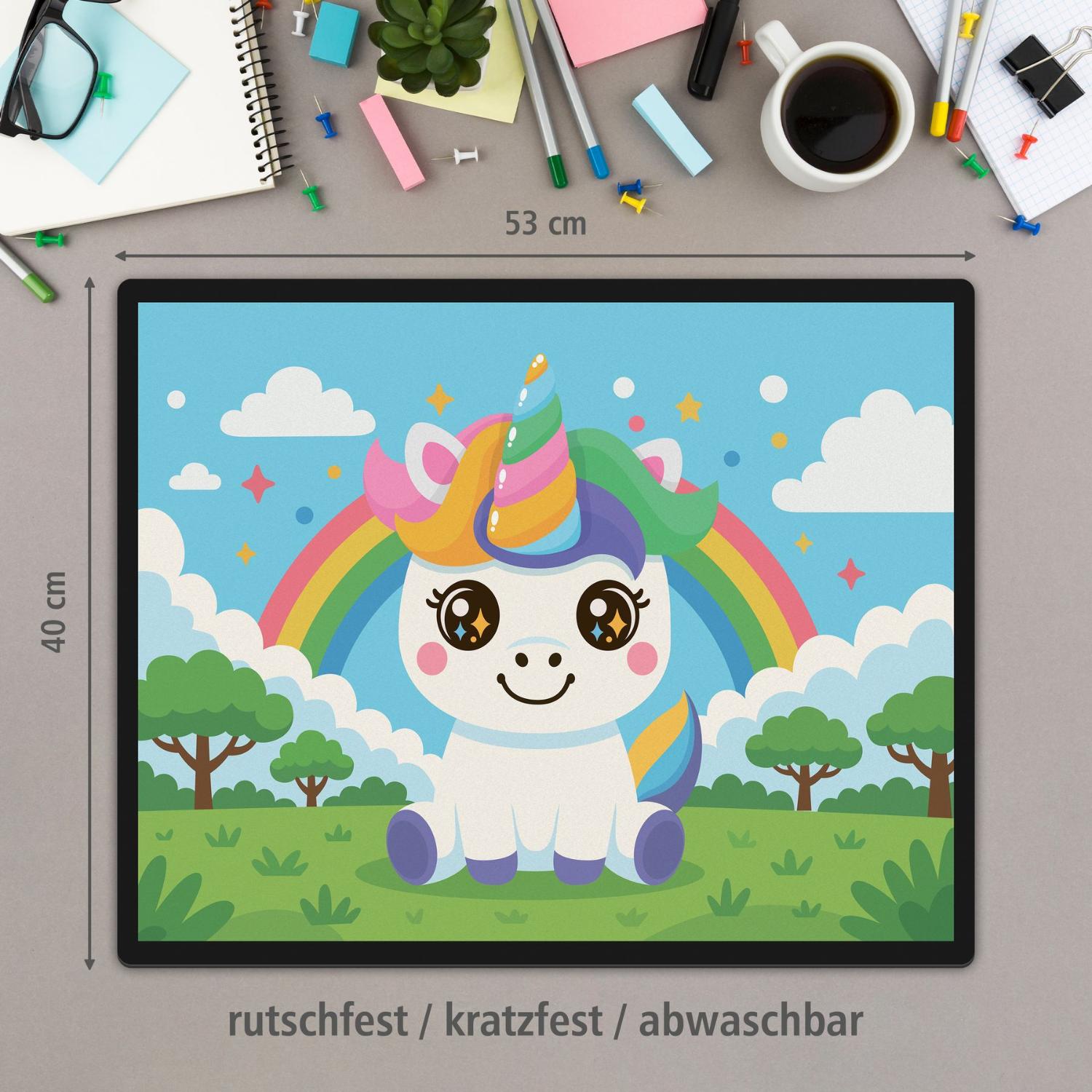 itenga Papierkorb mit Schreibunterlage KAWAII Motiv EINH...
