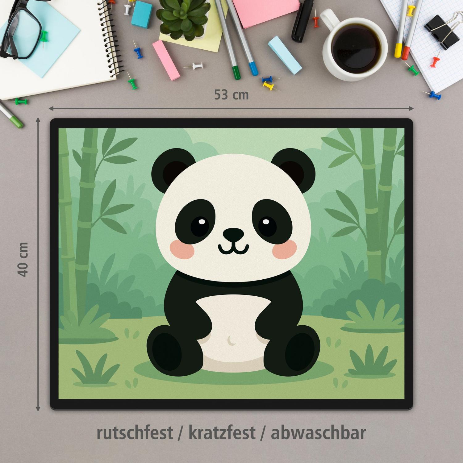 itenga Papierkorb mit Schreibunterlage KAWAII Motiv PAND...