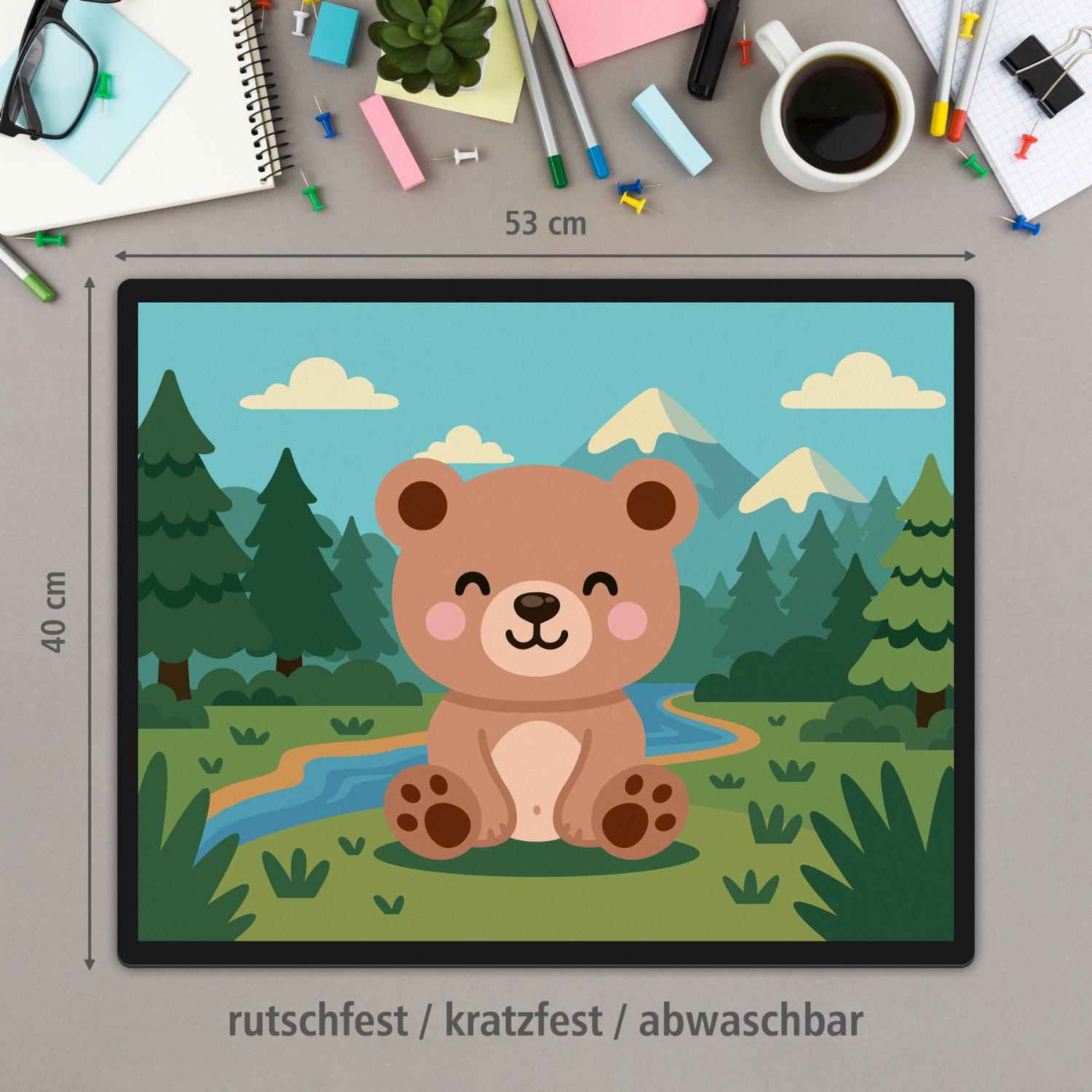 itenga Papierkorb mit Schreibunterlage KAWAII Motiv B�R Set