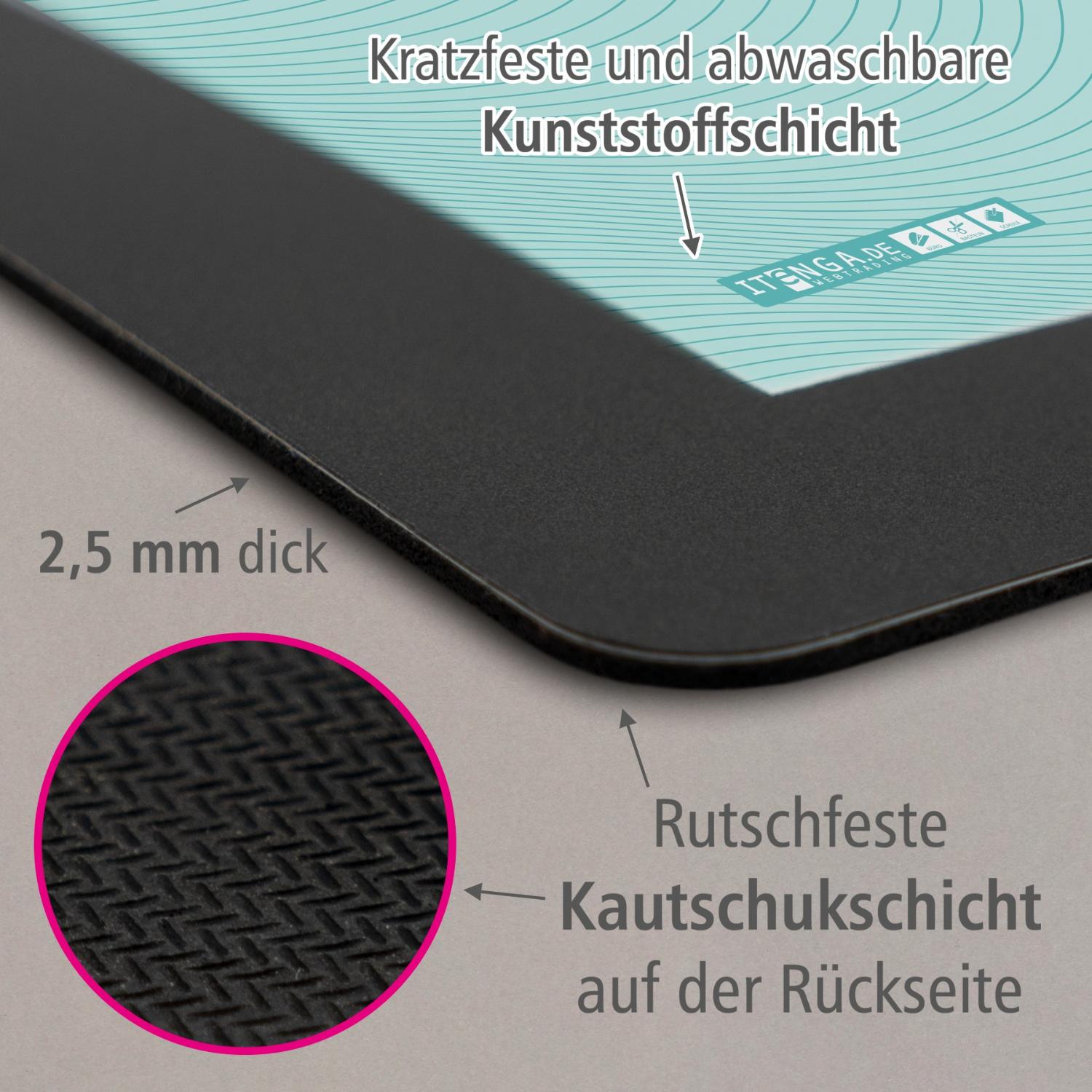 ITENGA Papierkorb Schreibtischunterlage Mauspad Set - ca...
