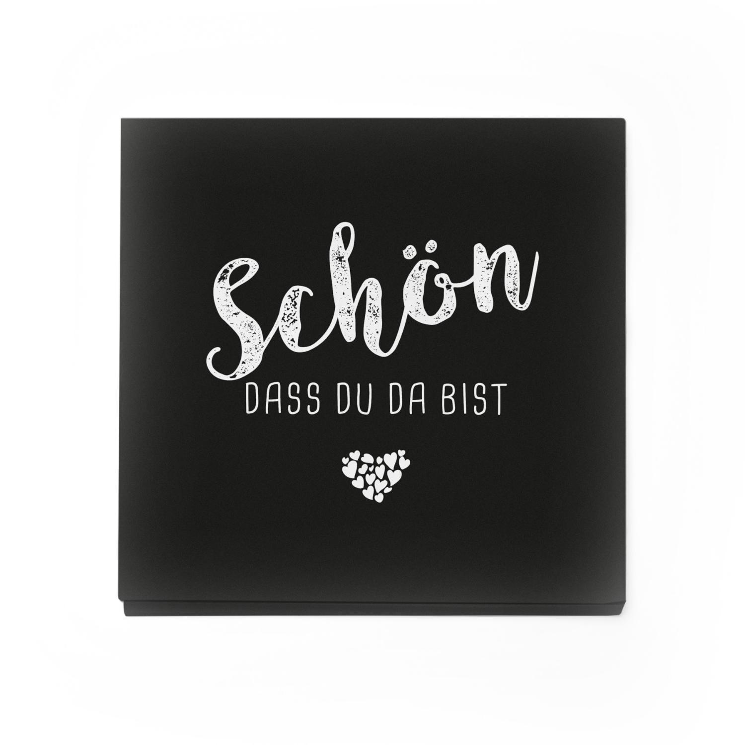 itenga 40x Serviette Sch�n dass du da bist - SCHWARZ