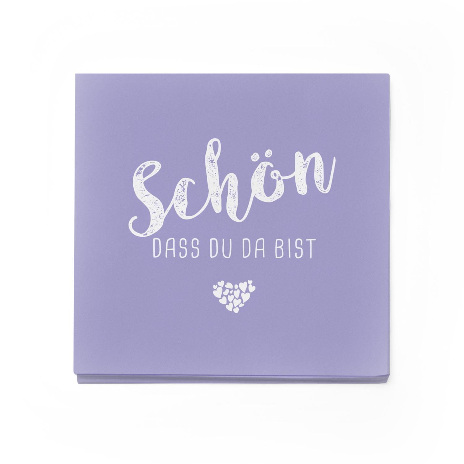 itenga 80x Serviette Sch�n dass du da bist - LILA / FLIEDER