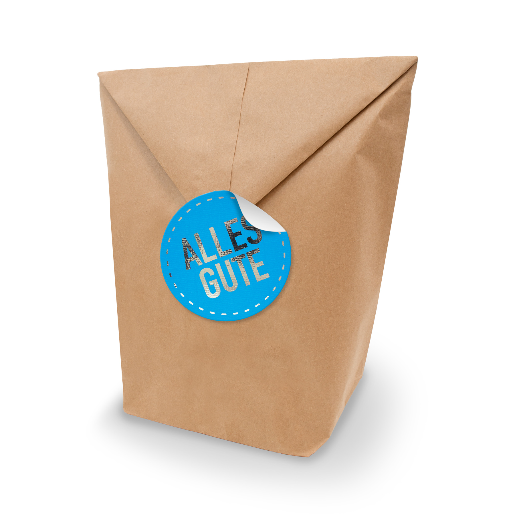 SET Alles Gute 10x Geschenkt�ten XL Kraftpapier + Aufkle...