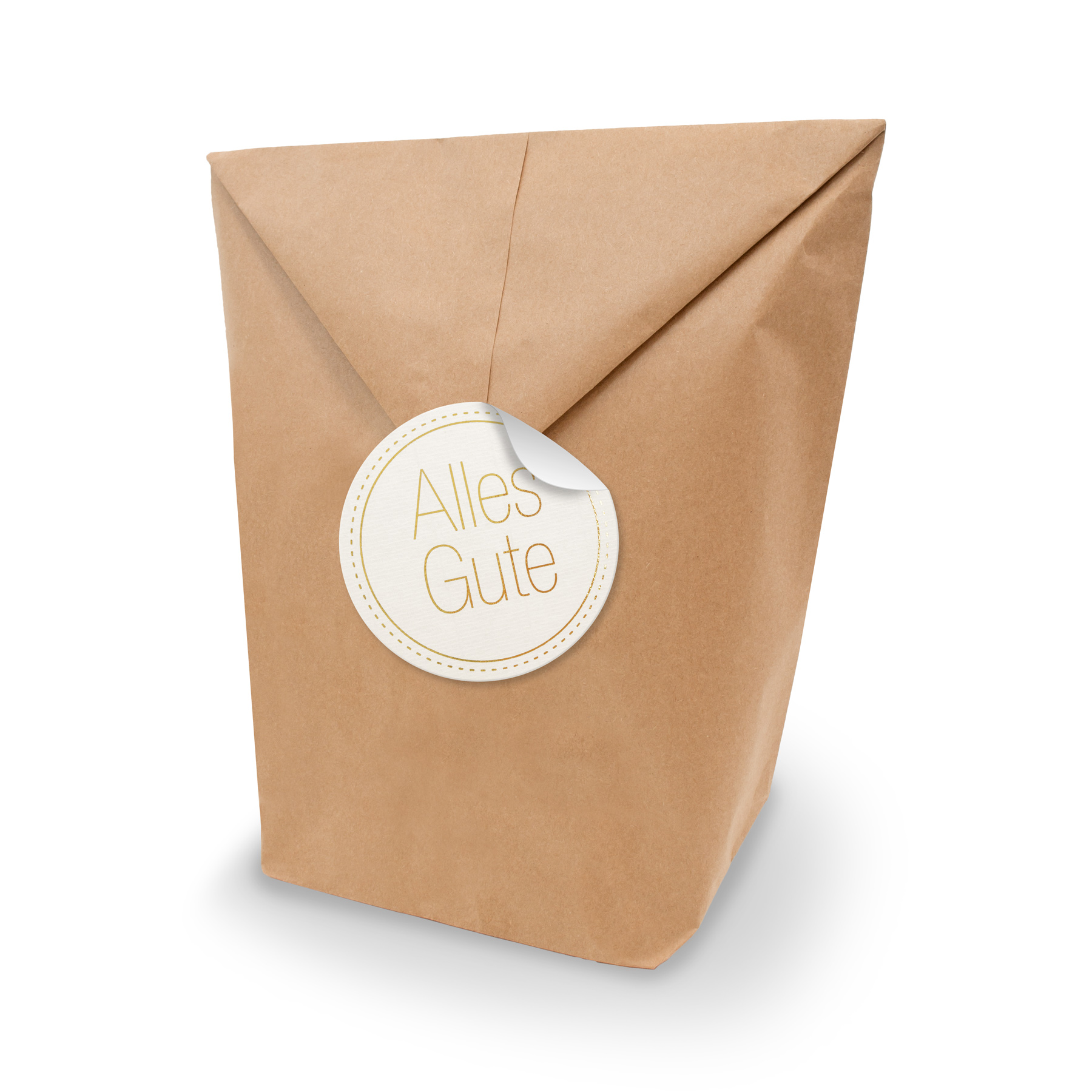 SET Alles Gute 10x Geschenkt�ten XL Kraftpapier + Aufkle...