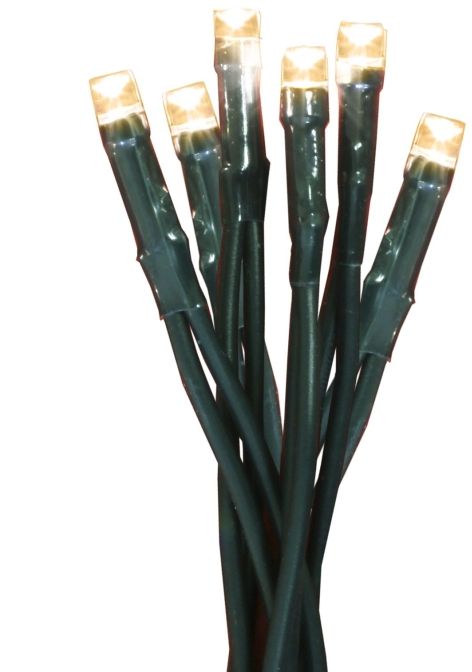 Lichterkette D-LED mini 20er warm white f�r innen gr�nes...