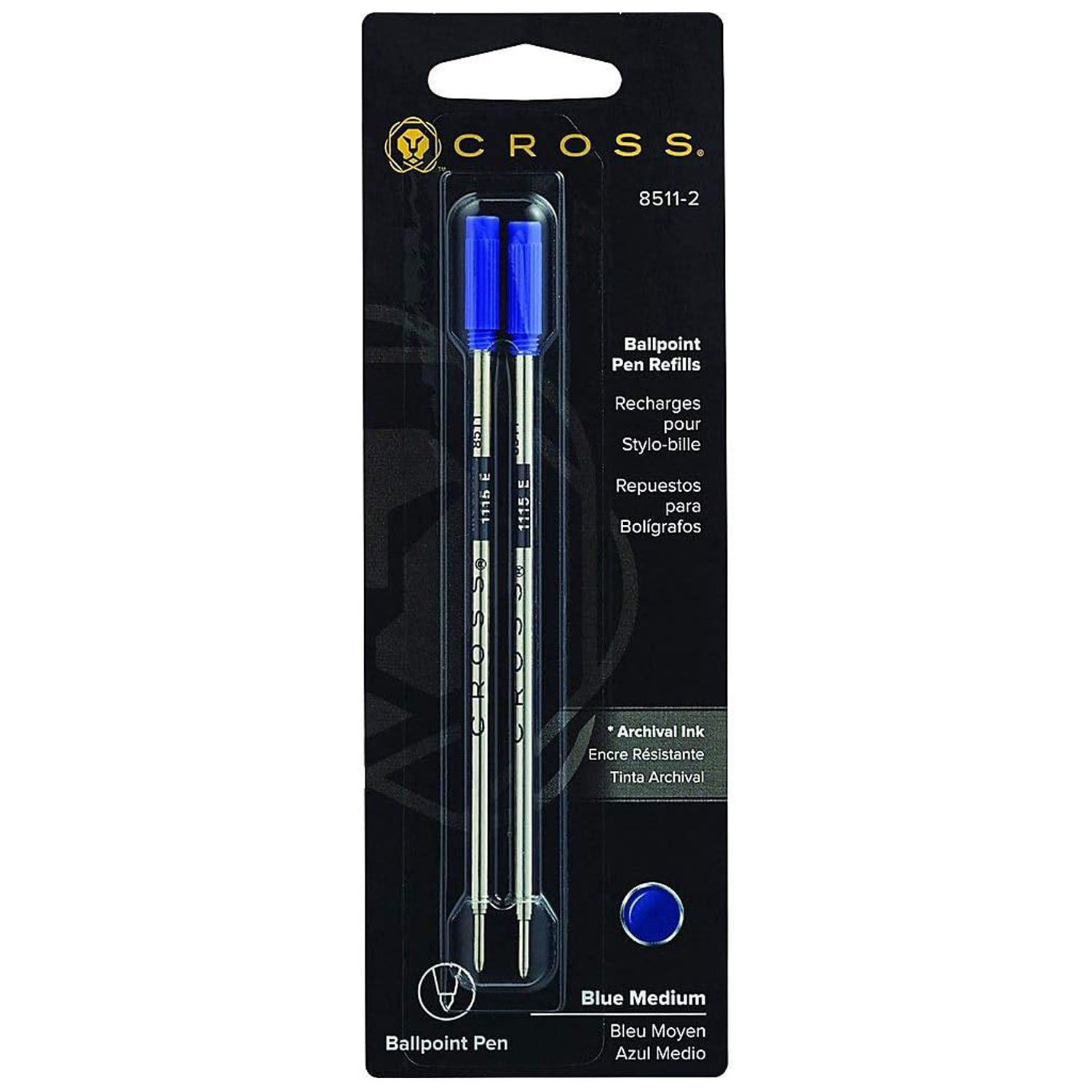 CROSS Kugelschreiberminen Standard blau, mittel, 2 St�ck...