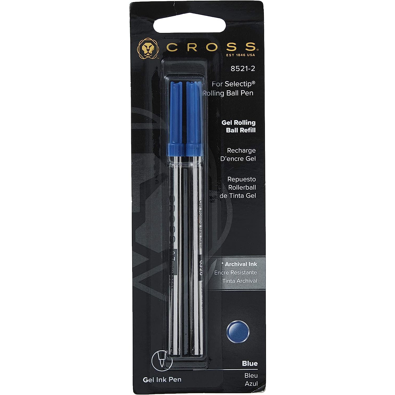 CROSS Gel-Rollerballmine Selectip blau 0,7 mm, 2 St�ck i...