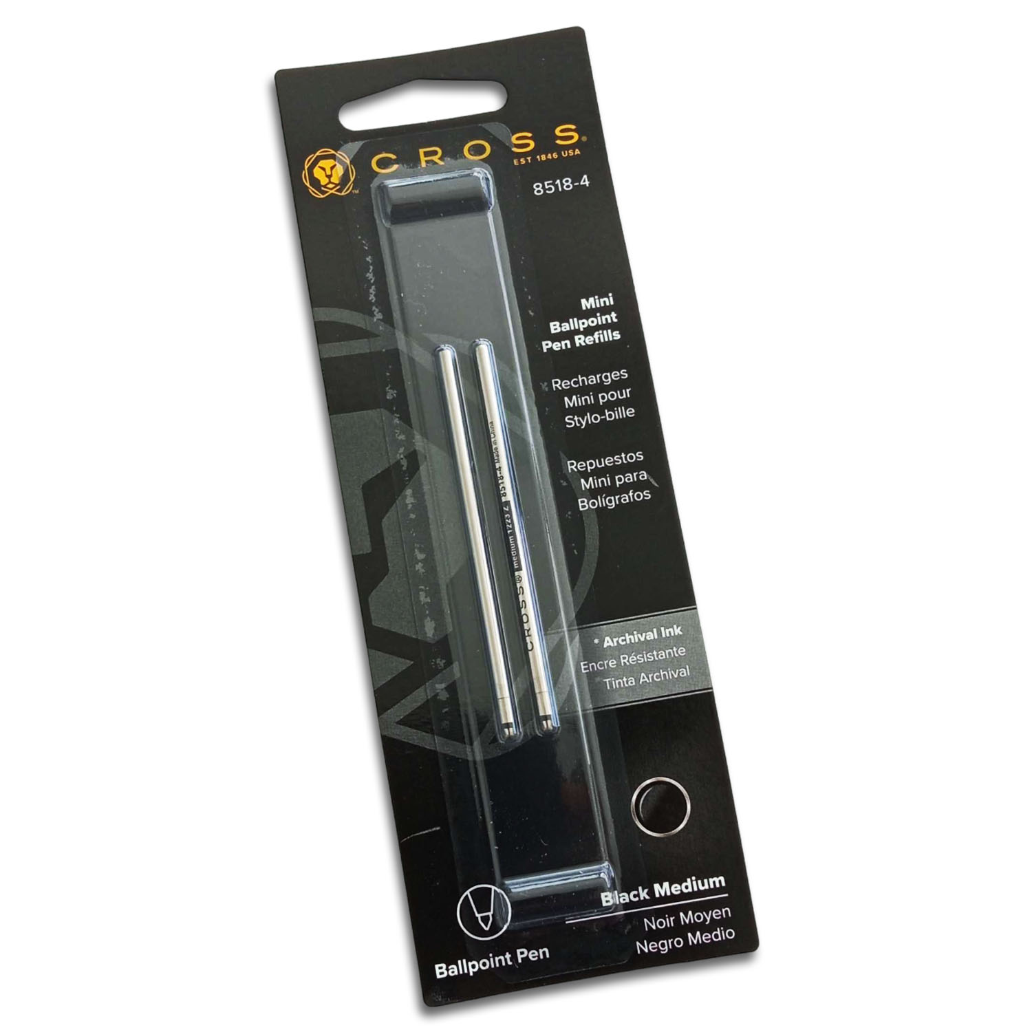 CROSS Kugelschreiberminen Pocket-Pen schwarz, mittel, 2 ...