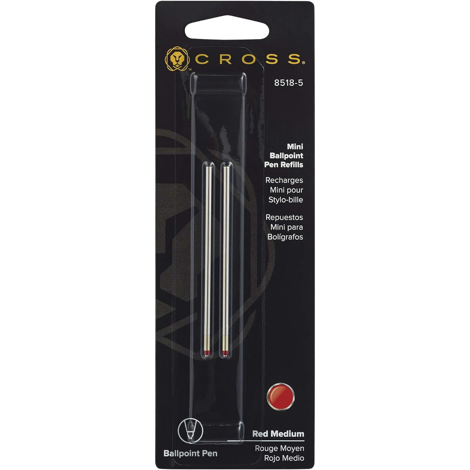 CROSS Kugelschreiberminen Pocket-Pen rot, mittel, 2 St�c...