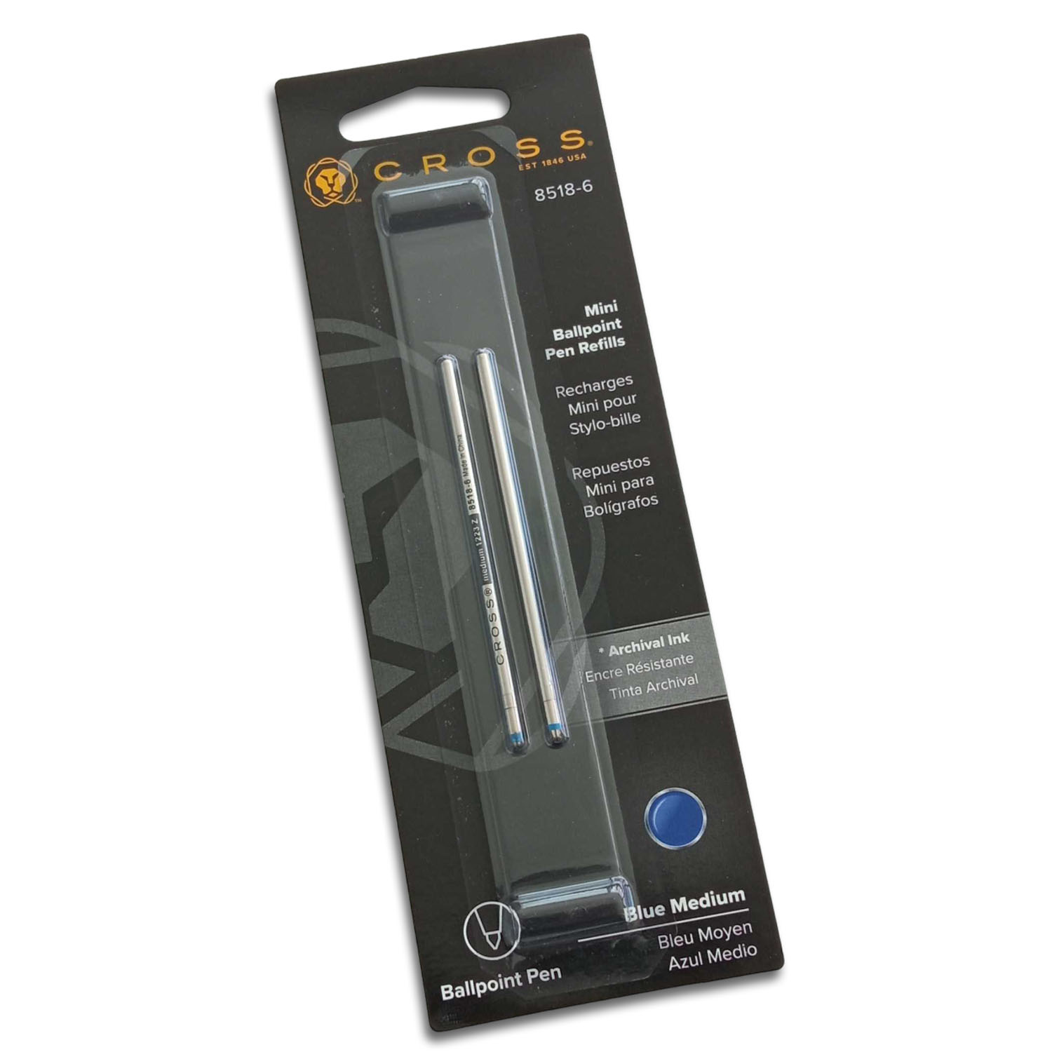 CROSS Kugelschreiberminen Pocket-Pen blau, mittel, 2 St�...
