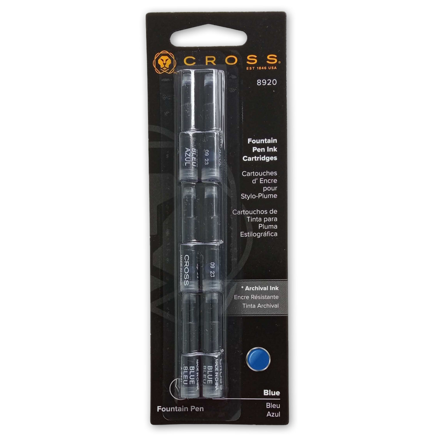 CROSS Tintenpatronen Standard blau, 6 St�ck im Blister 8920
