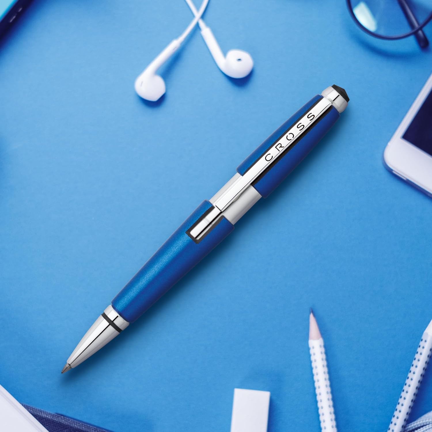 CROSS Rollerball Edge Blau, mit Gel-Mine