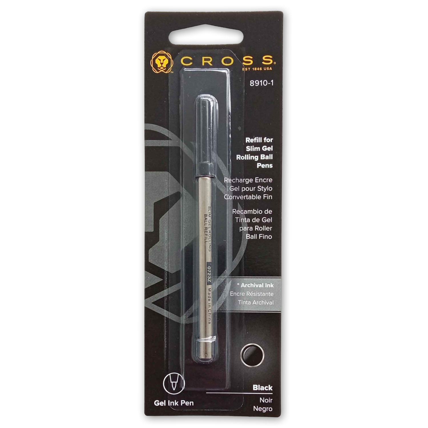 CROSS Gel-Rollerballmine Slim schwarz 0,7 mm, 1 St�ck im...