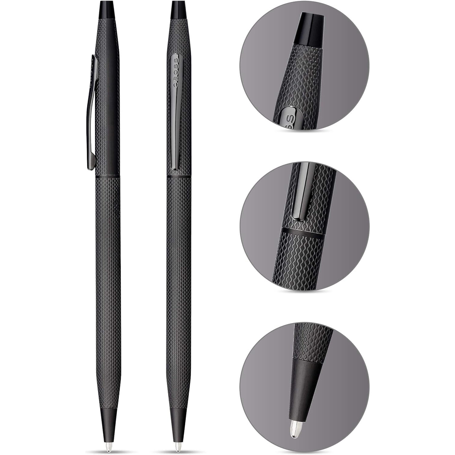 CROSS Kugelschreiber Classic Century Schwarz geb�rstet,P...