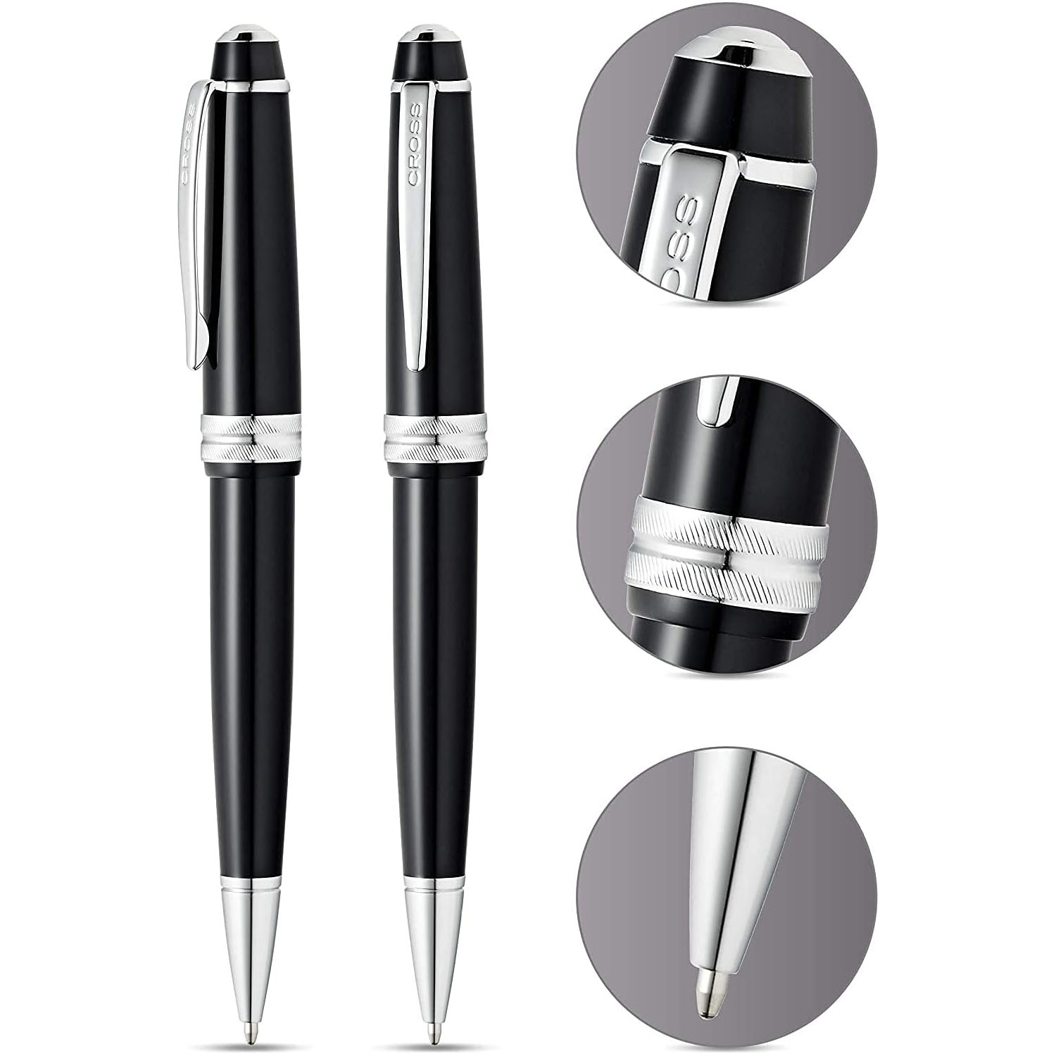 CROSS Kugelschreiber Bailey Light Schwarz-Lack/Chrom, au...