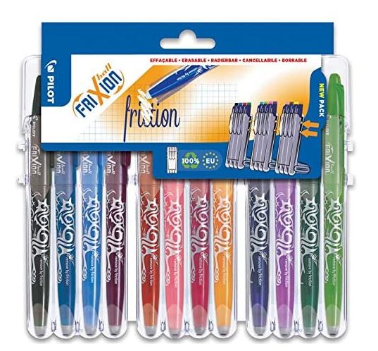 PILOT Tintenroller FRIXION BALL 07 Set2Go, 12er Etui