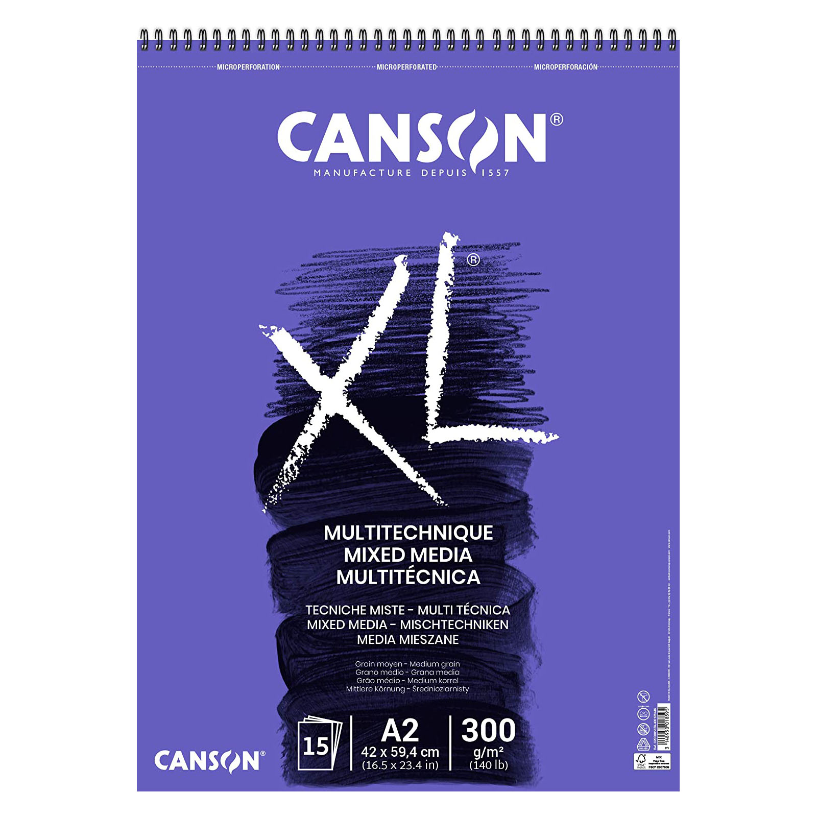 CANSON Skizzen- und Studienblock "XL MIX MEDIA", DIN A2