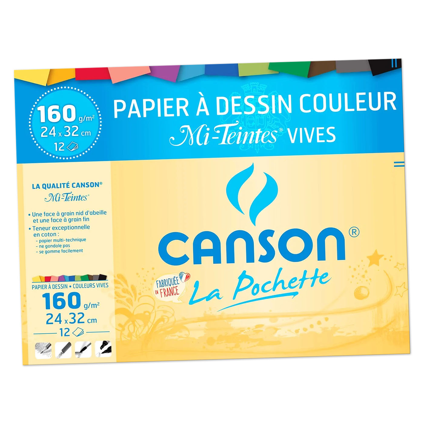 CANSON Knstlerpapier Mi-Teintes, 320 x 240 mm, farbig