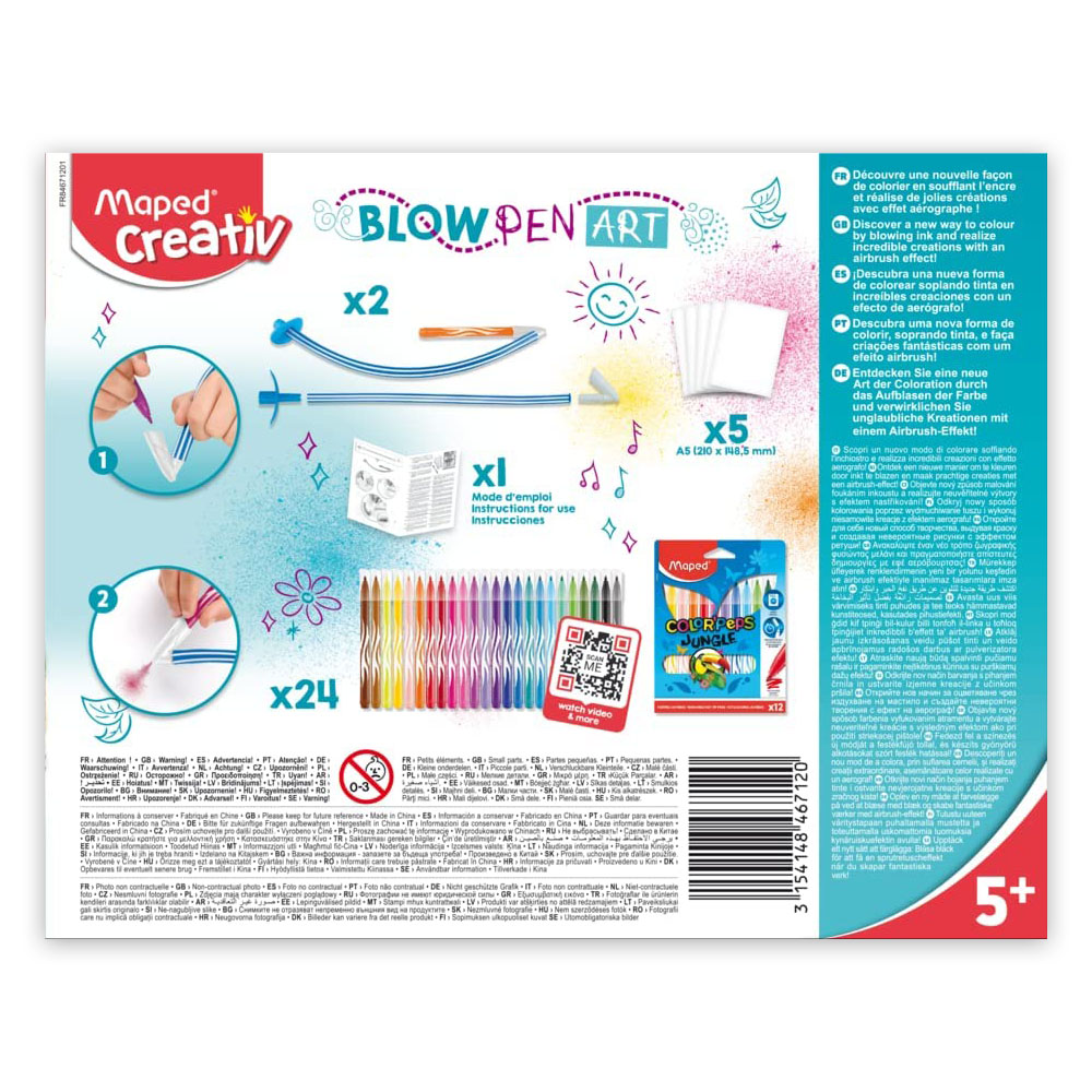 Maped Creativ Pustestift BLOW PEN "Art", 32-teilig