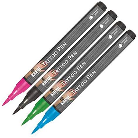 KREUL Tattoo Pen, 4er-Set "Anker, Sterne, Schmetterling"