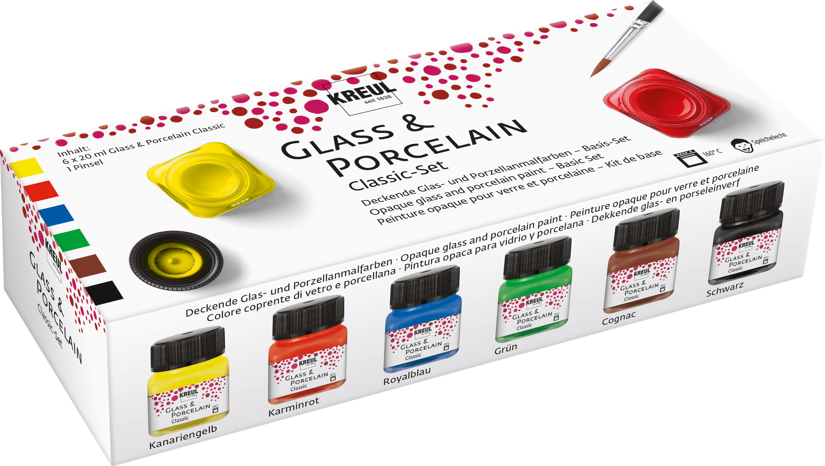 KREUL Porzellanfarbe "Porcelain brillant", Creativset