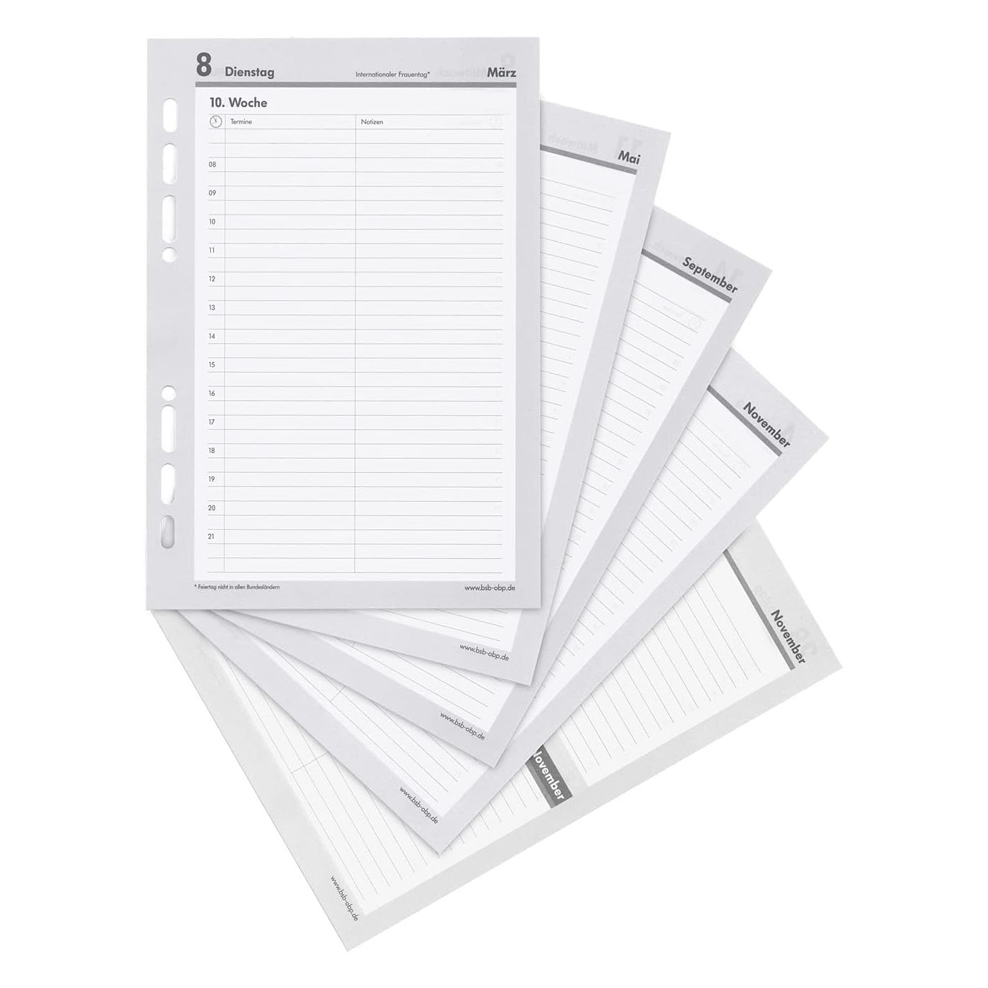 BSB Kalendarium Timer A5 20,9x14,6cm 1Tag/1Seite 2027 (0...