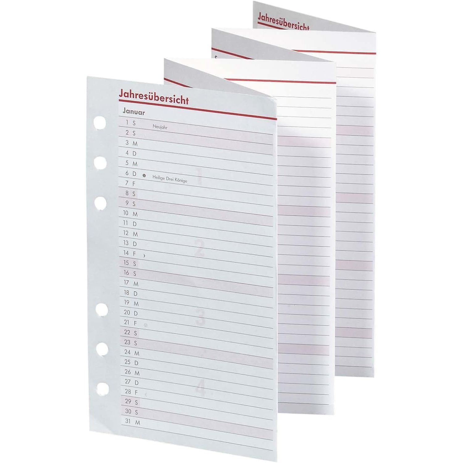 BSB Timer Faltkalender A6 Jahres�bersicht Leporello 2027...