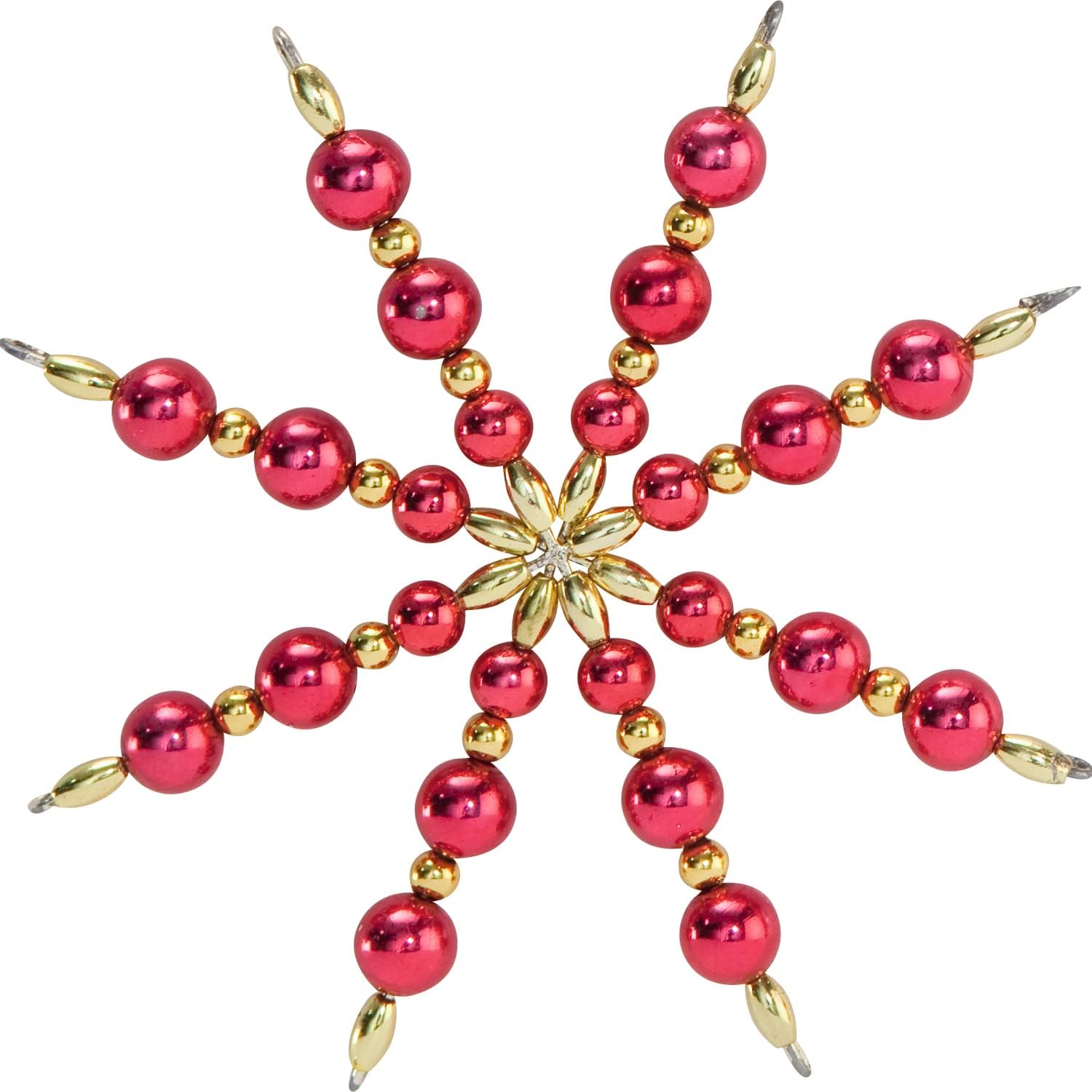 folia Perlensterne-Set, 340-teilig, rot / gold / perlwei�