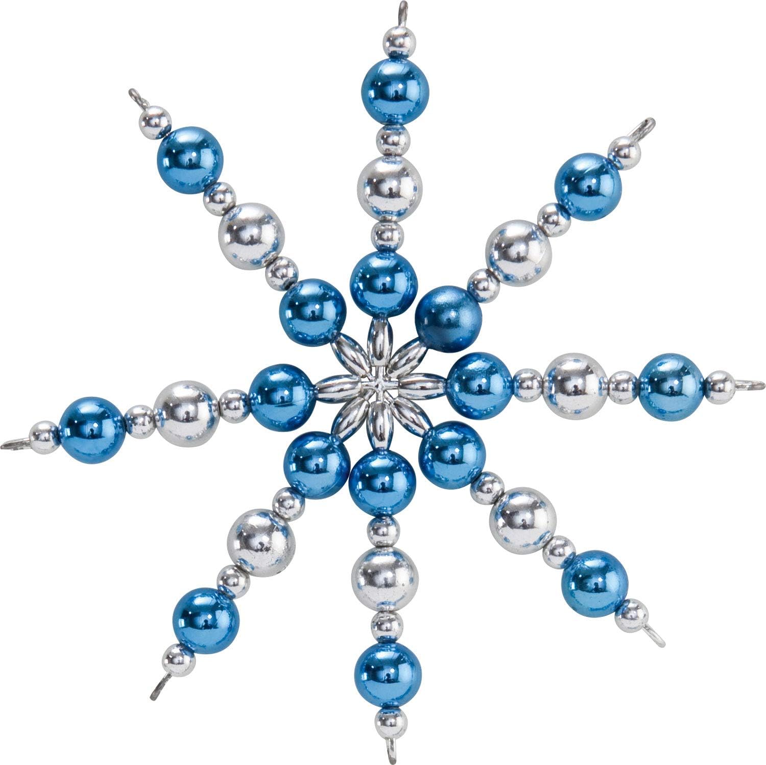 folia Perlensterne-Set, 340-teilig, blau / silber / perl...