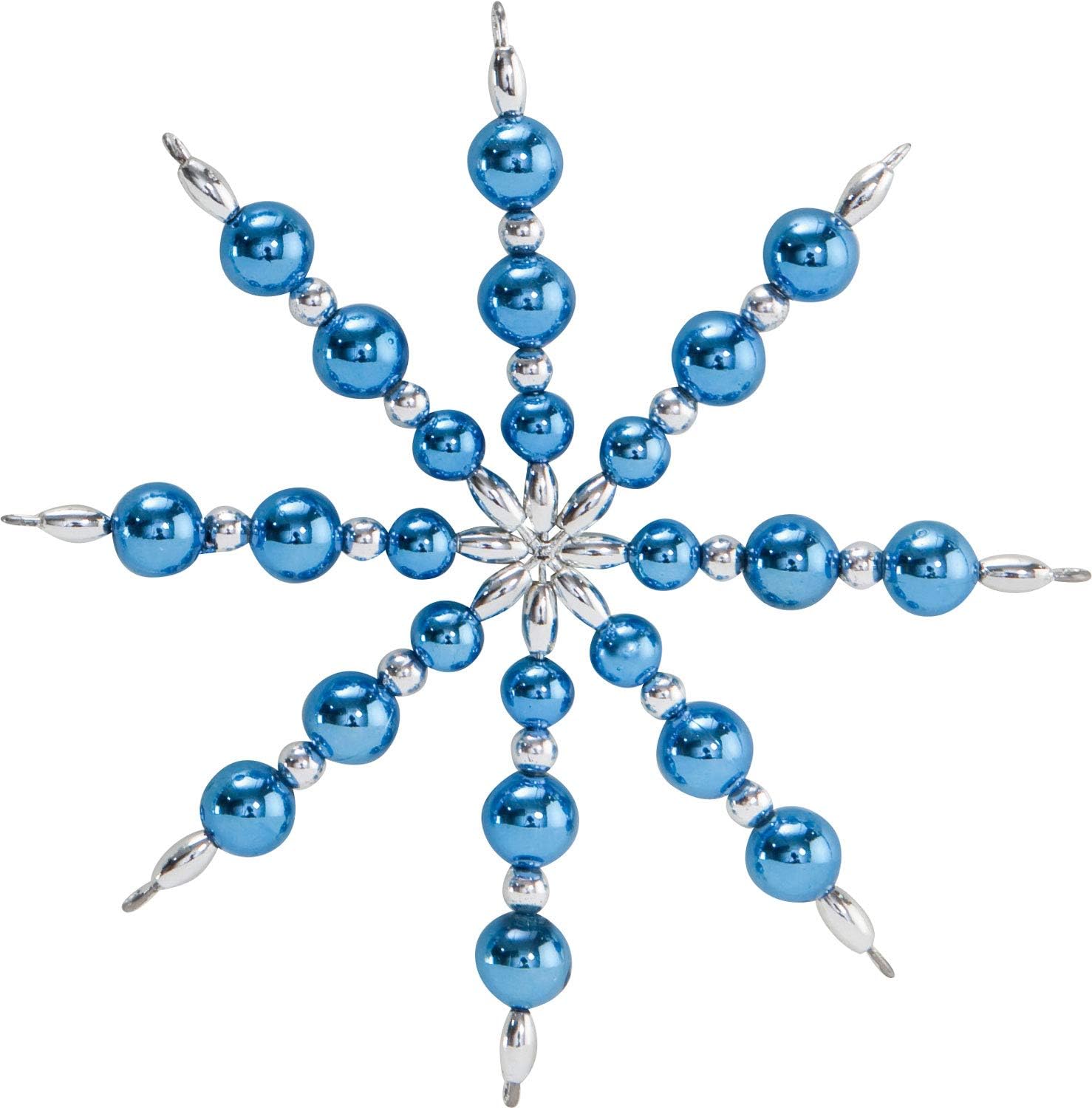 folia Perlensterne-Set, 340-teilig, blau / silber / perl...