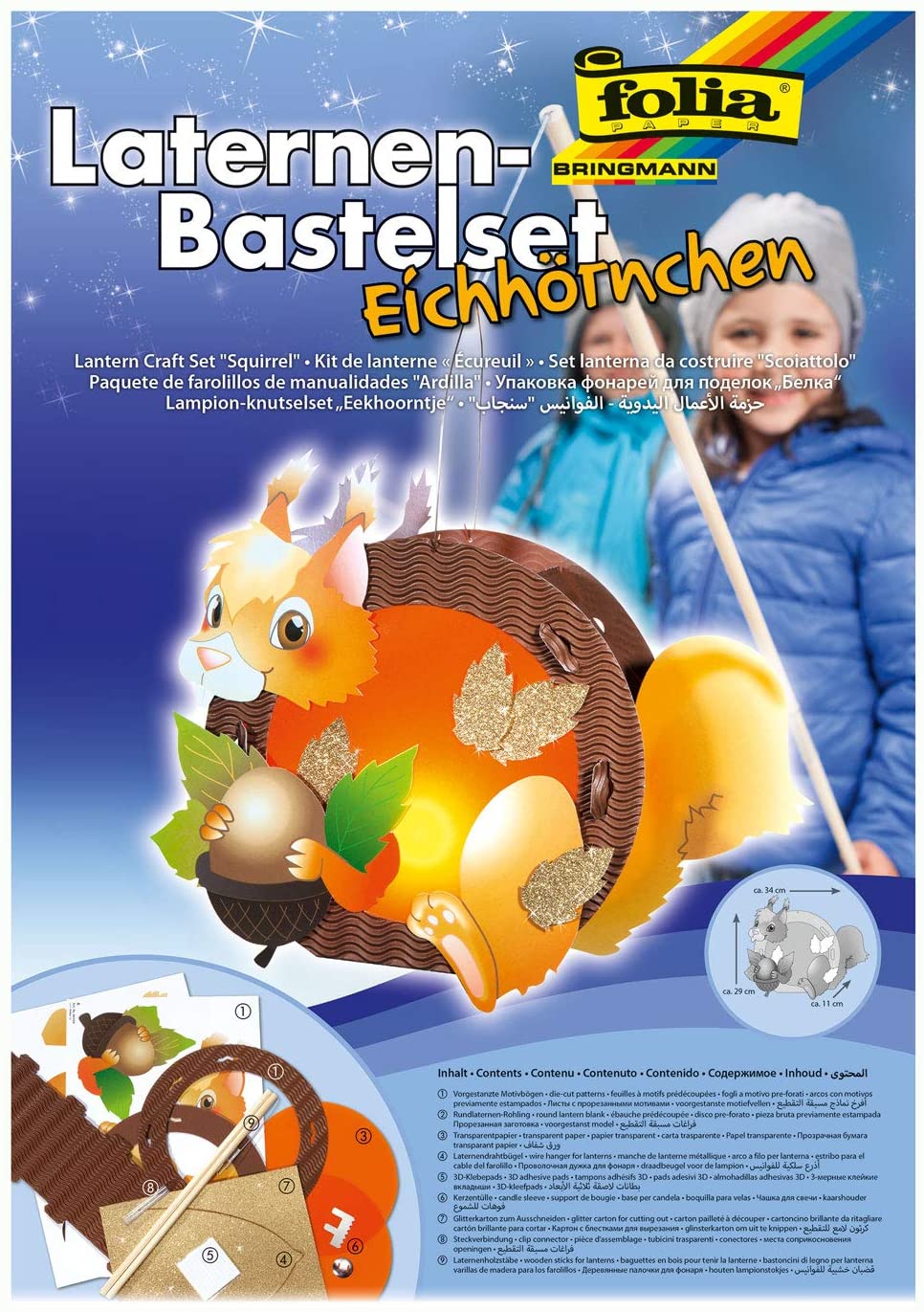 folia Laternen-Bastelset "Eichh�rnchen"