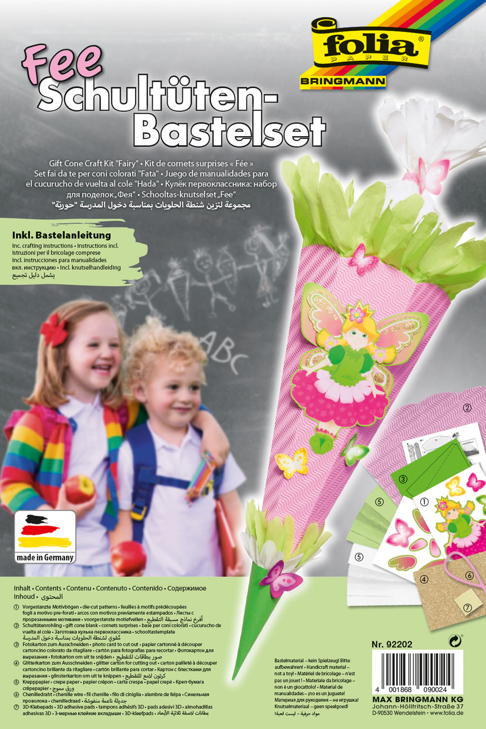 folia Schult�ten-Bastelset "Fee", 6-eckig, 680 mm