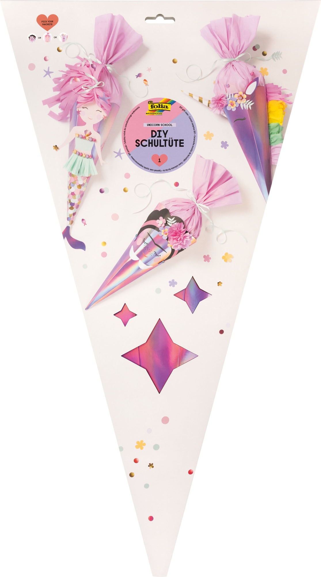 folia Schult�ten-Bastelset Einhorn Frida Meerjungfrau SC...