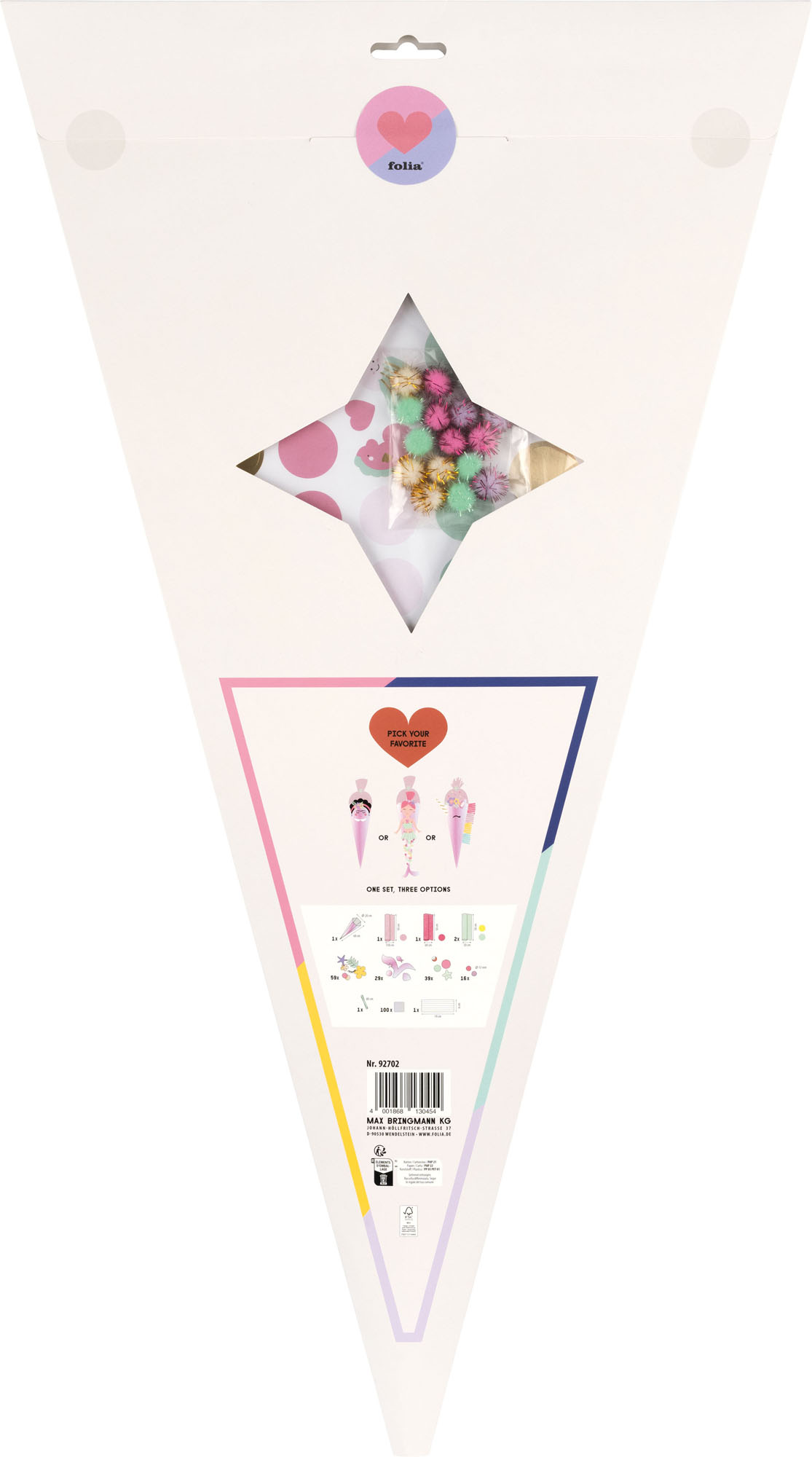 folia Schult�ten-Bastelset Einhorn Frida Meerjungfrau SC...