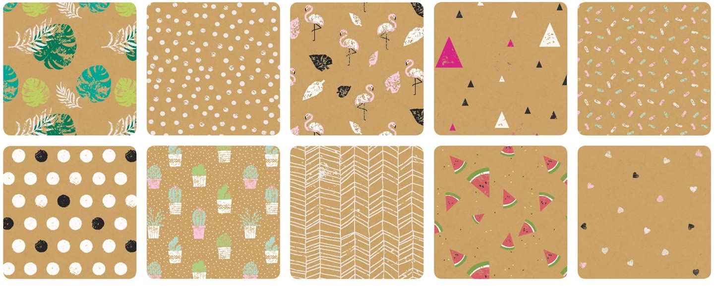 folia Motivblock "Kraftpapier", 240 x 340 mm, 20 Blatt